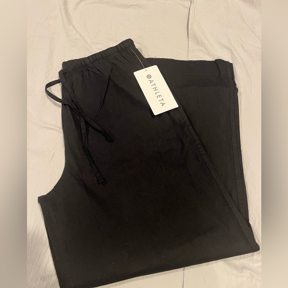 Athleta woman wide leg draw string pant